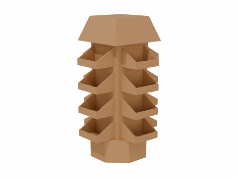 Point of Sale Cardboard Display Stand Model 3D