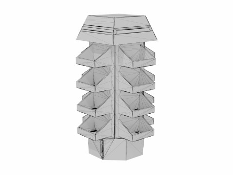 Point of Sale Cardboard Display Stand Model 3D