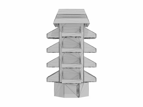Point of Sale Cardboard Display Stand 3D Model