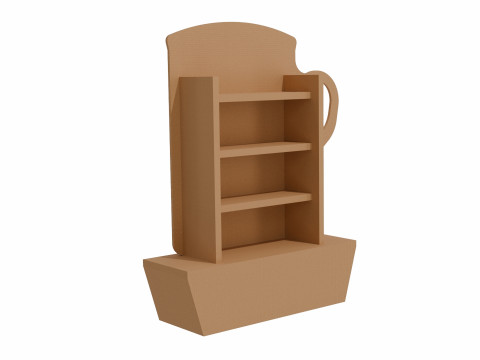 Point of Sale Cardboard Display Stand 3D Modell