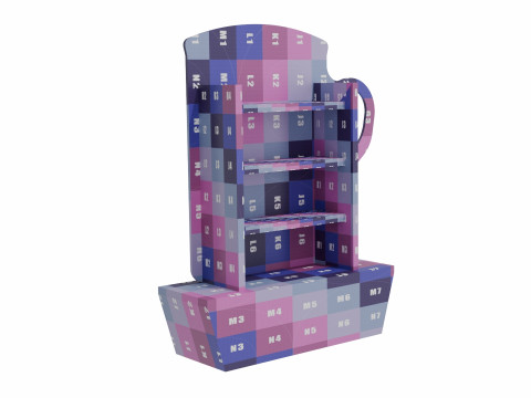 Point of Sale Cardboard Display Stand 3D 모델