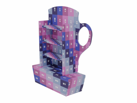 Point of Sale Cardboard Display Stand 3D 모델