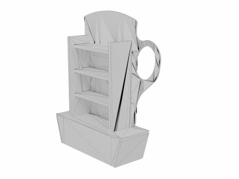 Point of Sale Cardboard Display Stand 3D 모델
