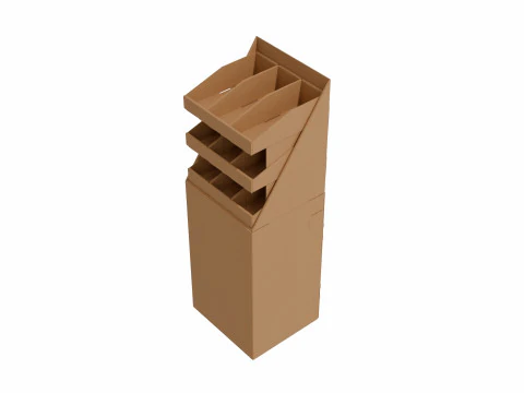 Pr&eacute;sentoir en carton pour point de vente Modèle 3D