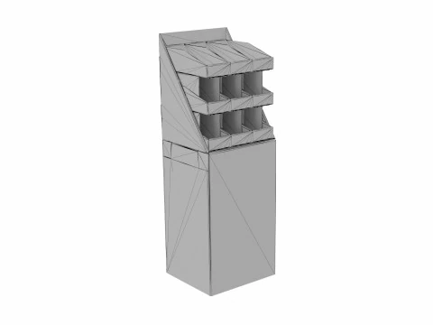 Pr&eacute;sentoir en carton pour point de vente Modèle 3D