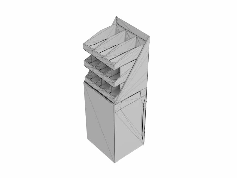 Pr&eacute;sentoir en carton pour point de vente Modèle 3D