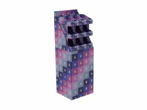 Pr&eacute;sentoir en carton pour point de vente Modèle 3D