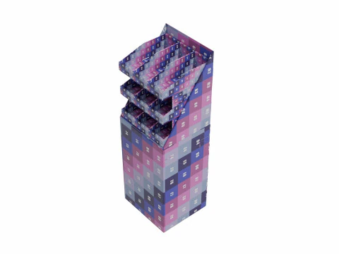 Pr&eacute;sentoir en carton pour point de vente Modèle 3D