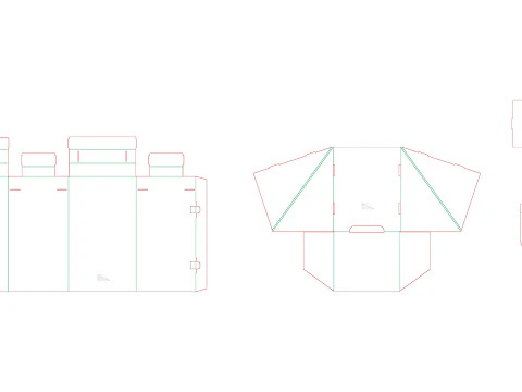 Pr&eacute;sentoir en carton pour point de vente Modèle 3D