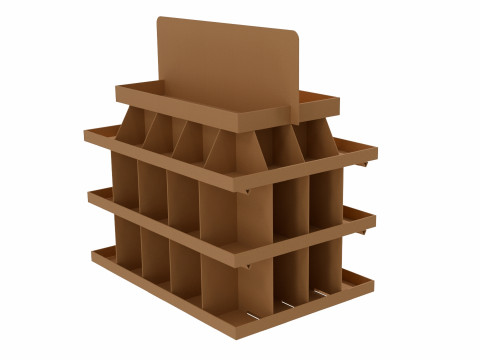 Point of Sale Cardboard Display Stand 3D Model