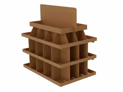 Expositor de papel&atilde;o para ponto de venda Modelo 3D