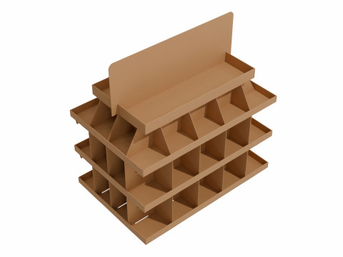Point of Sale Cardboard Display Stand Modelo 3D