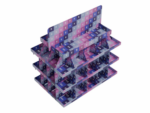 Point of Sale Cardboard Display Stand Modelo 3D