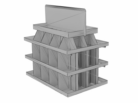Point of Sale Cardboard Display Stand Modelo 3D