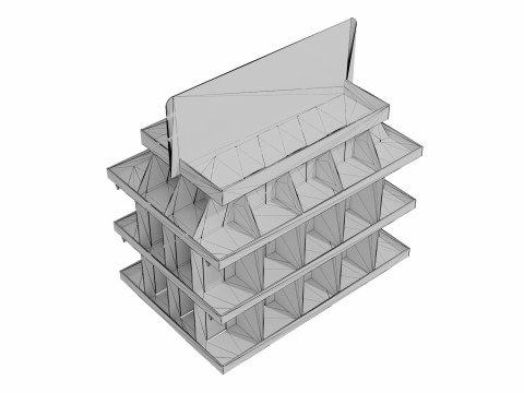 Point of Sale Cardboard Display Stand Modelo 3D