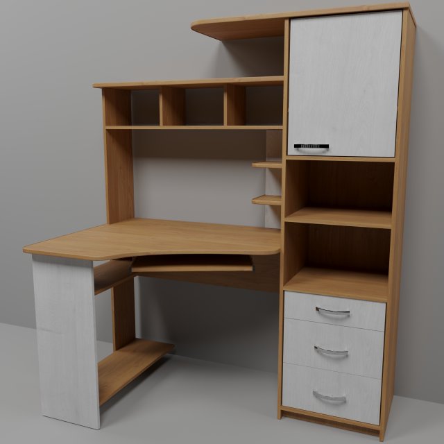 computer table by vkw Model 3D .c4d .max .obj .3ds .fbx .stl .blend 