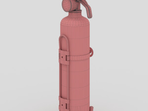 powder extinguisher on stand 3D 模型