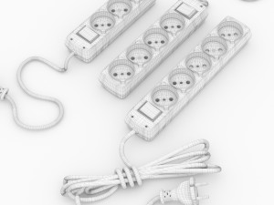 extension cord Model 3D