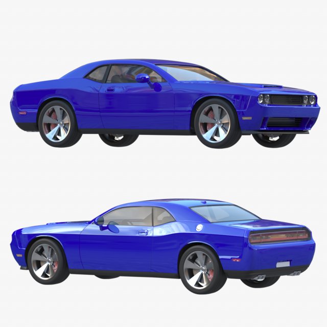 muscle car 3Dモデル .c4d .max .obj .3ds .fbx .stl .blend 