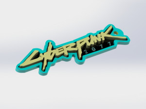 cyberpunk 2077 keychain - printable 3d model 3D प्रिंट मॉडल