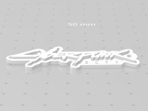 cyberpunk 2077 keychain - printable 3d model Modelo de Impressão 3D