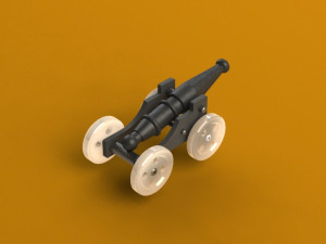 medieval cannon 3d model easy-to-print 3D Print Model