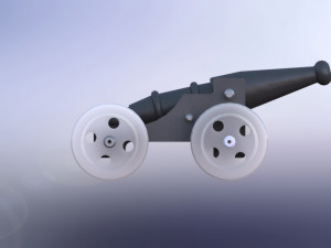 medieval cannon 3d model easy-to-print 3D प्रिंट मॉडल