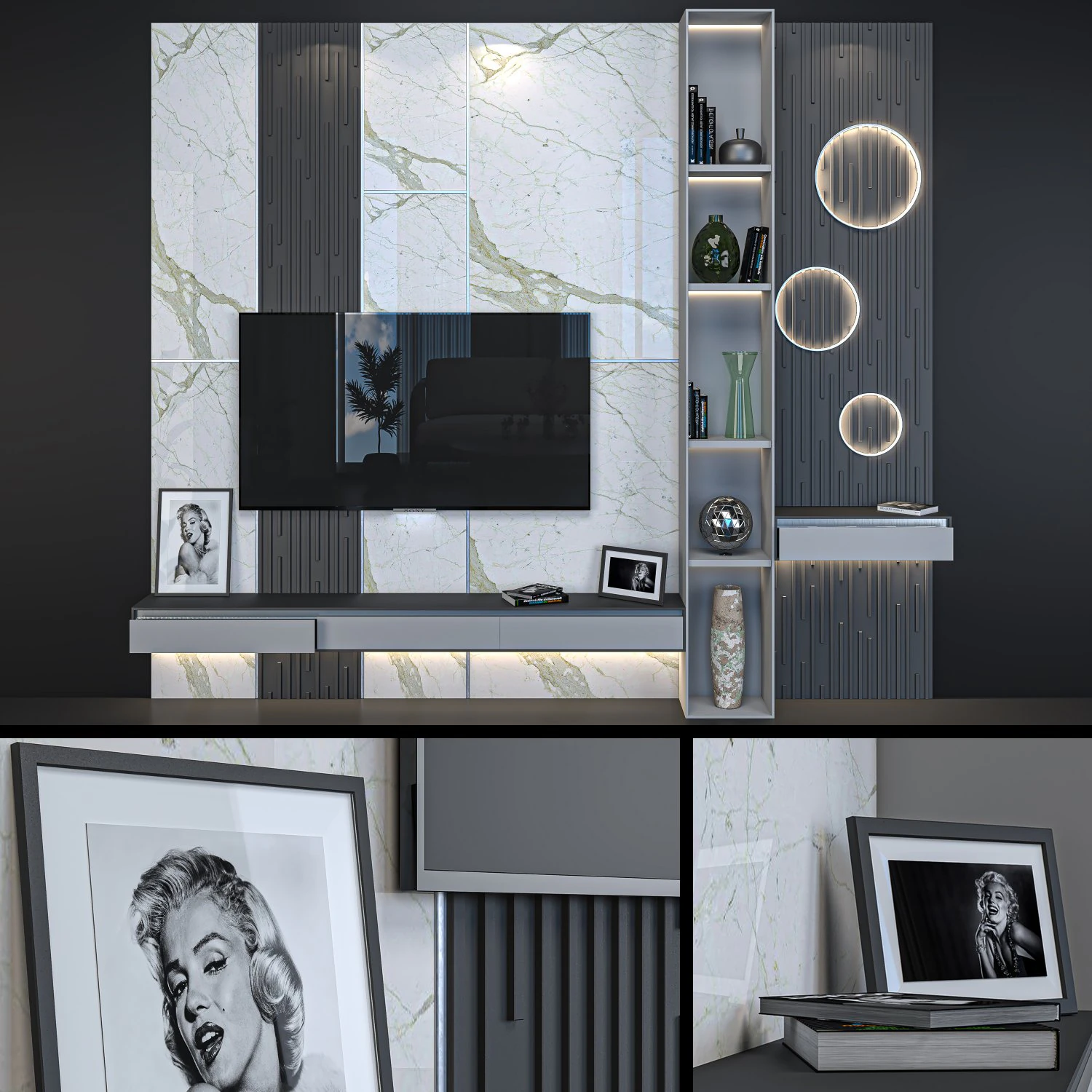 tv set 7 3D Model .c4d .max .obj .3ds .fbx .stl .blend 