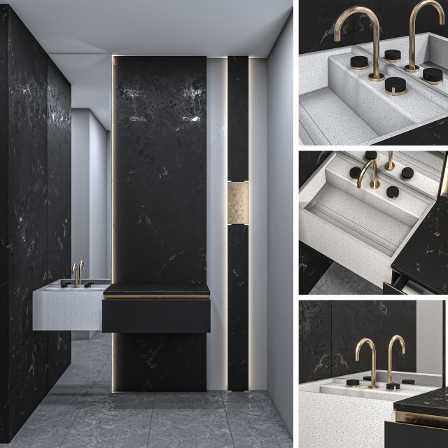 bathroom furniture 1 Modelo 3D .c4d .max .obj .3ds .fbx .stl .blend 
