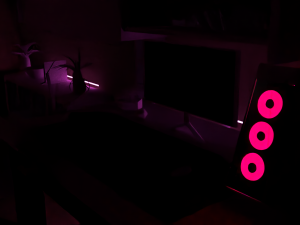 low poly gaming room 3D Model