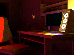 low poly gaming room 3D Model