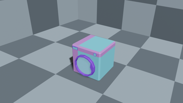 toon washing machine 3D Model .c4d .max .obj .3ds .fbx .stl .blend 