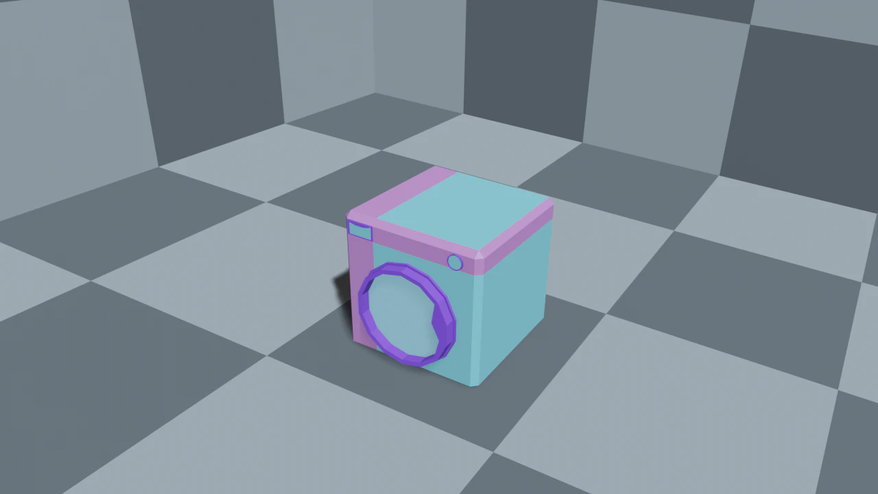 toon washing machine 3D Model .c4d .max .obj .3ds .fbx .stl .blend 