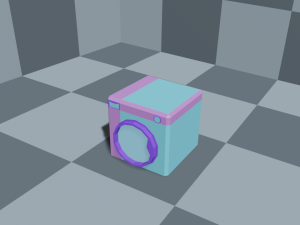 toon washing machine 3D Модель
