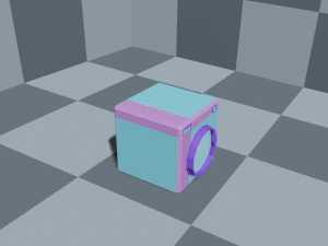 toon washing machine 3D Model