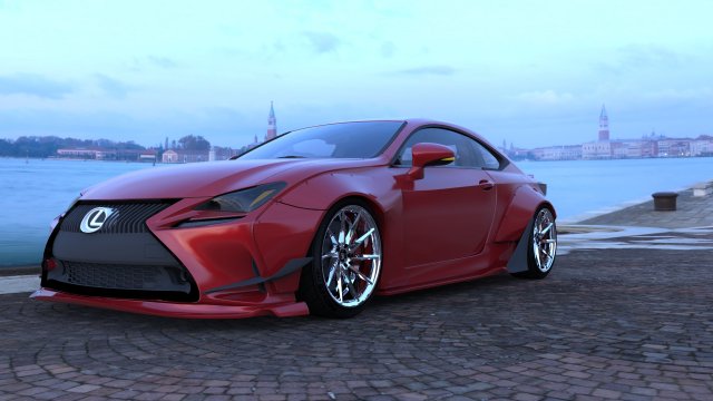 rocket bunny v1 aero - lexus rc350 f-sport Modelo 3D .c4d .max .obj .3ds .fbx .stl .blend 