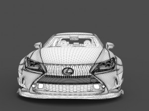 rocket bunny v1 aero - lexus rc350 f-sport Modelo 3D