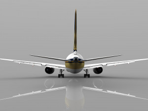 Singapore airlines boeing 787-10 dreamliner 3D Model