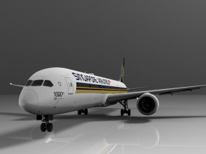 Singapore airlines boeing 787-10 dreamliner Model 3D