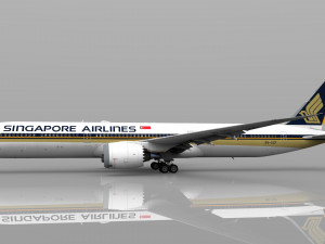 Singapore airlines boeing 787-10 dreamliner 3D Model
