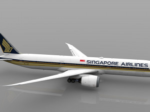 Singapore airlines boeing 787-10 dreamliner 3D Model