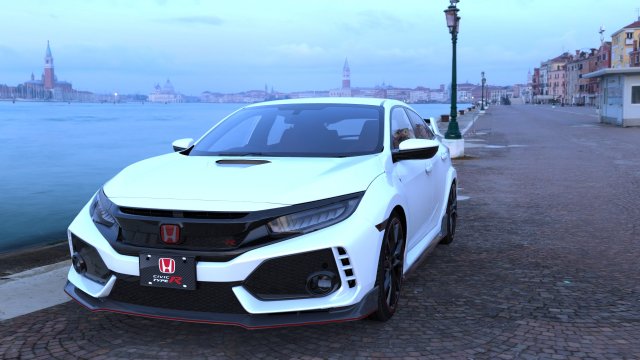 2018 honda civic type-r fk8 3D Model .c4d .max .obj .3ds .fbx .stl .blend 