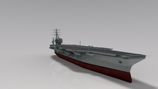 uss dwight d eisenhower cvn-69 3D Модель .c4d .max .obj .3ds .fbx .stl .blend 