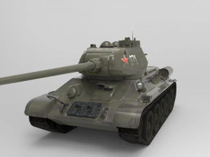 t34-85 tankı 3D Model