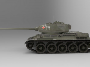 t34-85 tank 3D Model