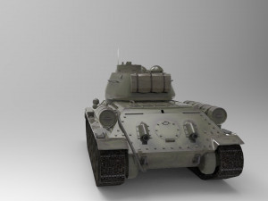 t34-85 tank 3D Model