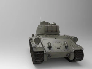 t34-85 tank 3D Model