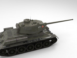 t34-85 tank 3D Model