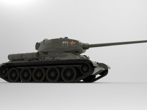 t34-85 tank 3D Model