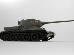 t34-85 tank 3D Model